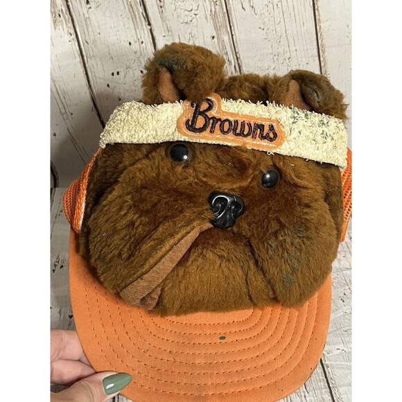 Vintage 1986 Cleveland Browns Mascot Hat The Rocking Horse Made In USA NFL - Picture 2 of 6